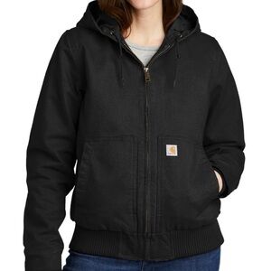 Carhartt Black Women's Washed Duck Active Hooded Jacket